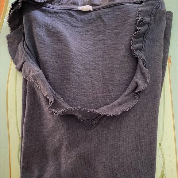 J Crew Factory Ruffle T Shirt - Picture 2 of 2